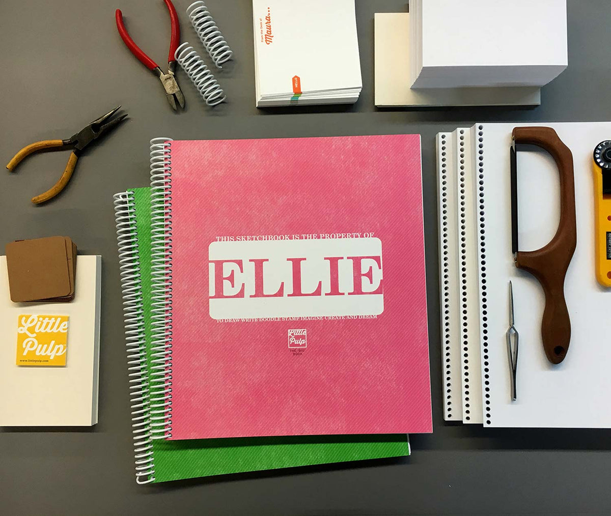 Personalized Elegant Pink Sketchbook Notebook